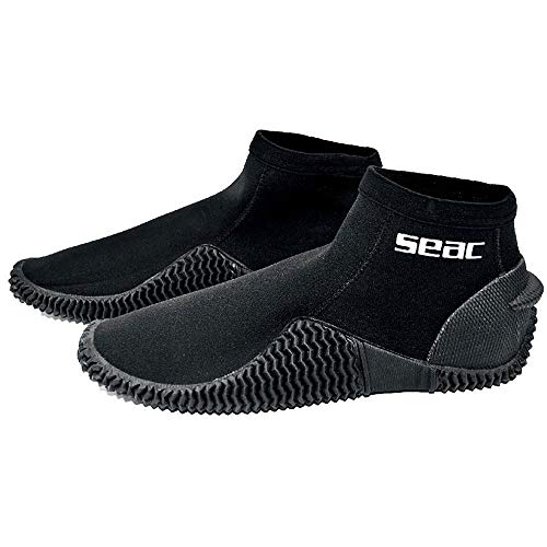 SEAC Tropic, Escarpines de Buceo en Neopreno de 2,5 mm con Suela rígida y Protectores de talón