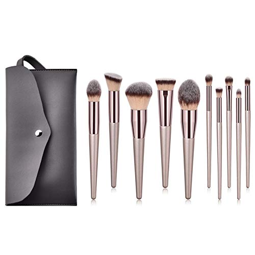 Set de pinceles de maquillaje 10 palos pincel de belleza profesional base de maquillaje corrector mixto conjunto de pinceles de maquillaje para ojos (10 sticks)