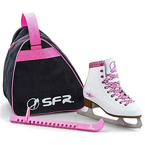 Sfr Skates SFR Junior Ice Skate Pack para Patines sobre Hielo, Unisex niños, Blanco, 33