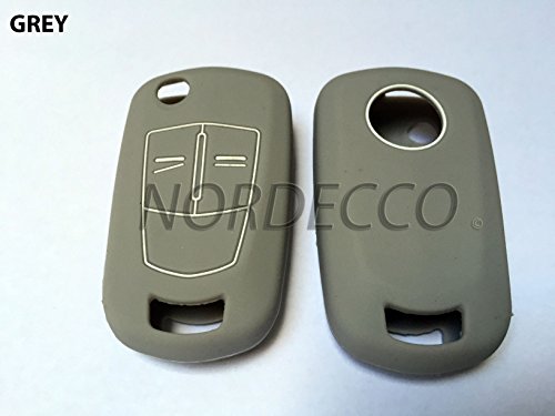 Silicona Key Fob protector caso Opel Vauxhall CORSA ASTRA VECTRA ZAFIRA SXI Sri Corsa D, gris