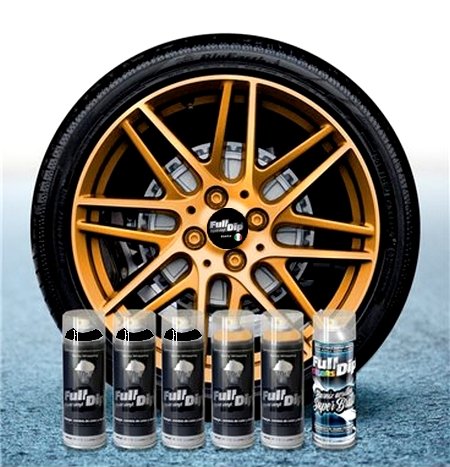 Sophisticauto Full Dip Pack Llantas 6 Sprays Dorado Solar Candy Perla Brillo