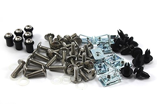 Speedy Fasteners Yamaha R6 2006 – 2007 Kit completo de pernos de acero inoxidable y hardware para carenado y pantalla