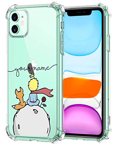 Suhctup Compatible con iPhone 12 Pro Funda para Silicona con Dibujos Animados Diseño Cárcasa Ultra-Fina Transparente Suave TPU Choque Cojín de Esquina Parachoque Caso-Principito