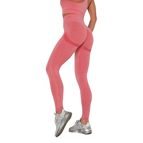 SUIYI Temporada de Verano Yoga Mujeres Mallas Rojo  Yoga Mujer Leggins Cintura Alta Mujer Yoga Deporte para Mujer Pantalones De Yoga De Cintura Alta con Oj