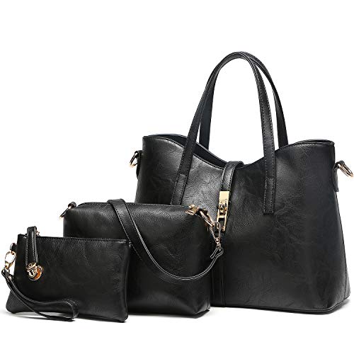 TcIFE Bolsos de Mujer Bolso Hombro Bolso Bandolera Bolso Señoras Tote 3pcs Set