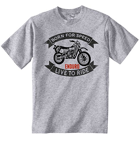 TEESANDENGINES OSSA Enduro Camiseta Gris para Hombre de Algodon Size Large