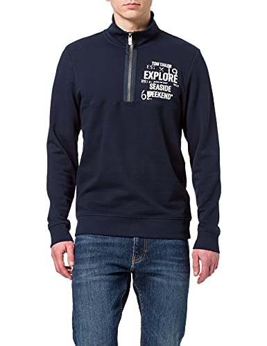 Tom Tailor 1025441 Troyer Sudadera, 10302 Dark Blue, M para Hombre