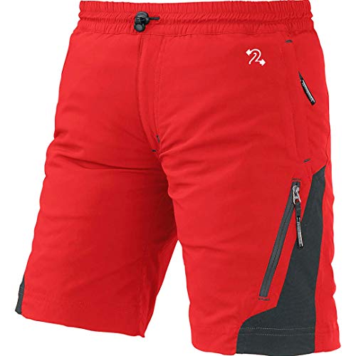 Trangoworld Odiel Fi Pantalones Cortos, Unisex niños, Rojo (volcán) / marrón (Asfalto), 14/XL