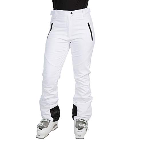 Trespass Amaura - Pantalones de esquí Impermeables para Mujer, Talla L, Color Blanco