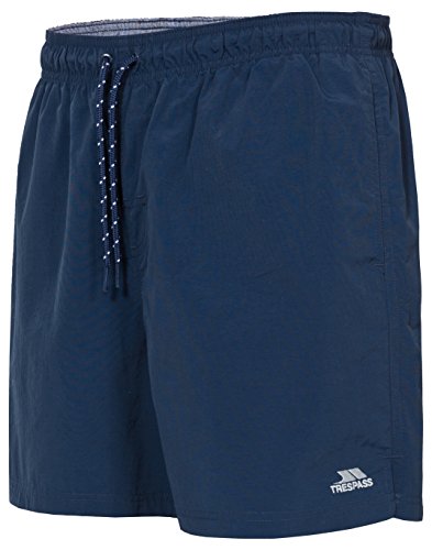 Trespass Pantalones Cortos Luena para Hombre con Malla Interior - Azul Marino, Mediano