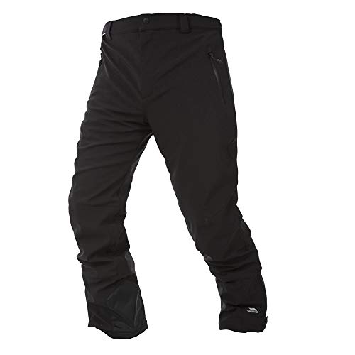 Trespass - Pantalones elásticos Impermeables para Esquiar Modelo Westend para Hombre (M) (Negro)