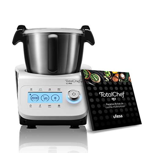 Ufesa TotalChef RK3 Robot de Cocina Multifunción, 30 Funciones, Capacidad 3.5L, Pantalla Display LCD con Botones Táctiles, Báscula Integrada, Incluye Recetario