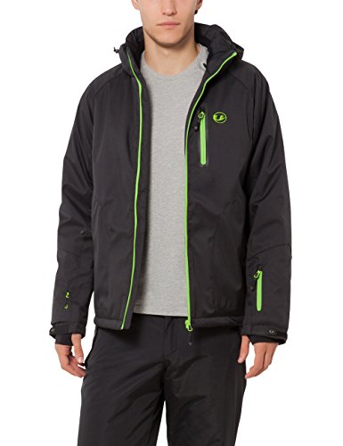 Ultrasport Everest, Chaqueta Softshell para hombre, Negro/Verde, XL