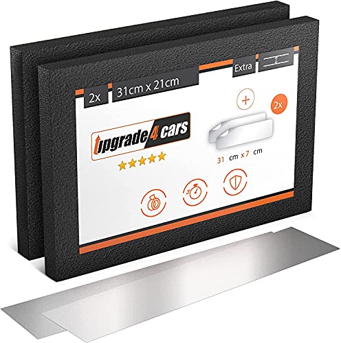 Upgrade4cars Protector Columnas Garaje | 2 Tiras de Espuma con Reflector Opcional | Protectores Puertas Panel Pared | Paragolpes para Garajes | Protección Pilares Parking