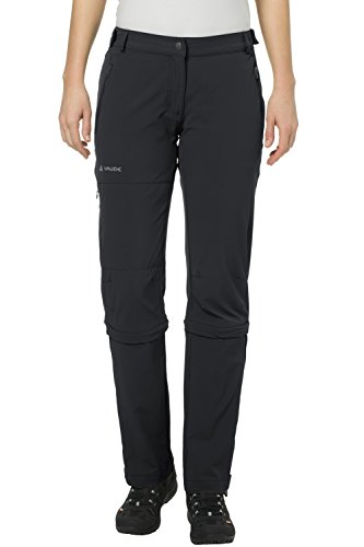 VAUDE Farley Pantalones Capri con Cremallera, Mujer, Negro, 38