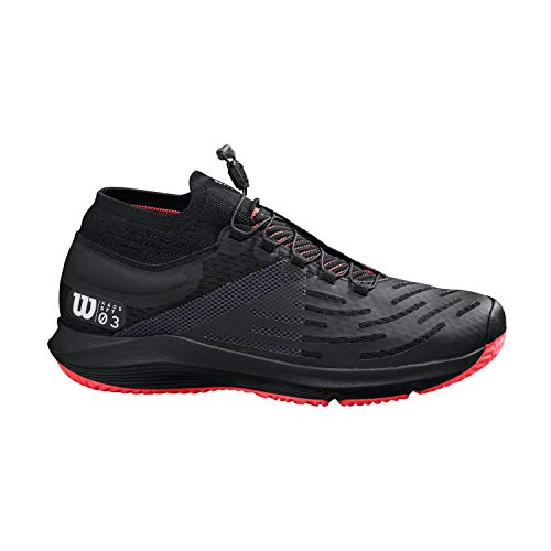 Wilson Kaos 3.0 SFT, Zapatilla de Tenis para Todo Tipo de Terreno, tenistas de Cualquier Nivel Hombre, Negro/Rojo, 46 EU