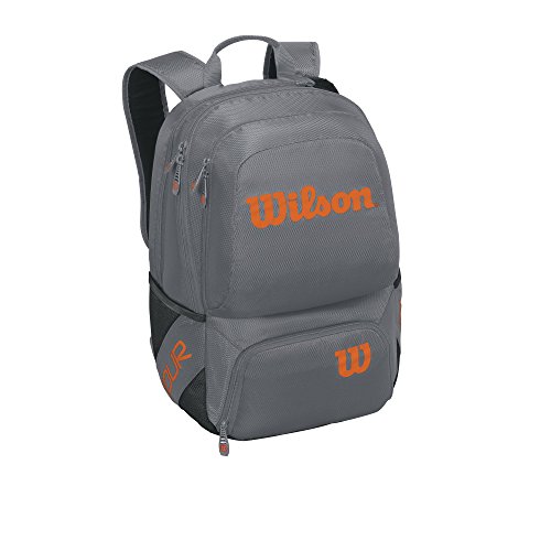 Wilson Tour V Backpack Medium Gyor Mochila, Unisex Adulto, Gris (Grey/Orange), 36x24x45 cm (W x H x L)