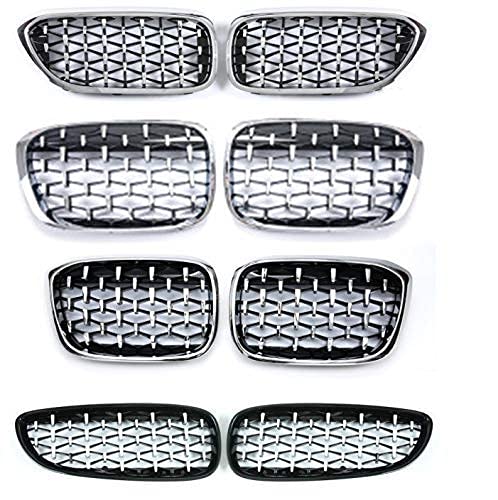 XKCCHW Accesorios para el Cuerpo Parrillas de radiador Auto Tuning Front Diamond Kidney Silver Grill Rejilla para BMW F52 F45 F30 F10 G30 F34 F49 G01 F15 F15 E70 E71 G20 E90 Z4 E89 (Tamaño: Z4 E89