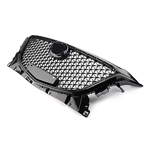 XKCCHW Accesorios para el Cuerpo Parrillas de radiador Rejilla de Carreras Delantera automática Rejilla Exterior de Panal ABS Negro Brillante para Mazda 3 Axela GT BM BN 2014 2015 2016