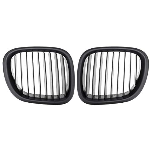 XKCCHW Parrilla Delantera de riñón, 2 Piezas de Rejilla Negra Mate para BMW Z3 1996-2002 51138397504 51138397503 51138412949 51138412950 Estilo, Negro Mate