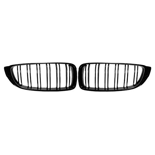 XKCCHW Parrillas Deportivas de riñón para capó Delantero, para BMW F32 F33 F36 M3 M4 F80 F82 F83 4-Series 2013 2014 2015 2016 par de Parrillas