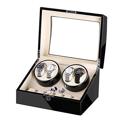 XYSQ Lujo Watch Winder Box Caja De Herramientas para 4 Relojes Automáticos + 6 Rejillas De Almacenamiento De Relojes, Motor Silencioso Exhibición (Color : C)