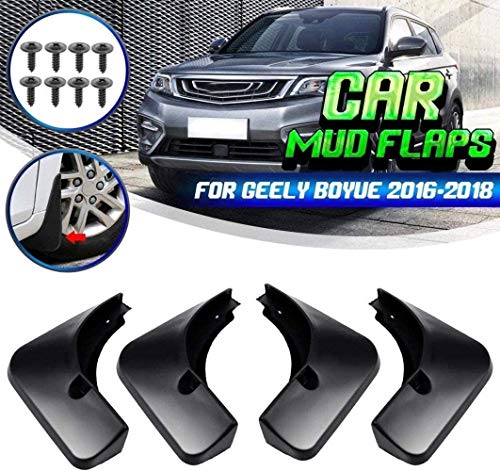 YBNB 4 Piezas de Guardabarros de Coche, Guardabarros de Coche, Guardabarros para Geely Boyue Atlas Nl3 Emgrand X7 Sport 2016-2019, Guardabarros Delanteros y Traseros