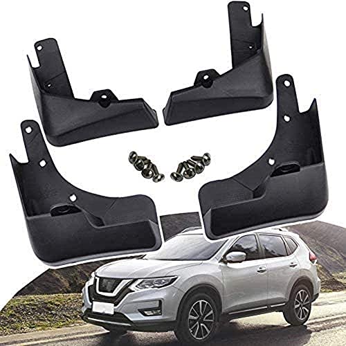 YBNB Protectores contra Salpicaduras Moldeados automáticamente para 2014 2015 2016 2017 2018 2019 Nissan Rogue X-Trail Xtrail T32 Guardabarros - Juego de 4 Piezas Delanteras y traseras