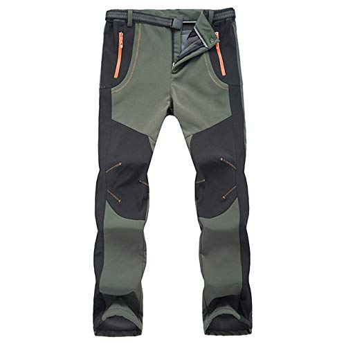 YiLianDa Pantalones de Trekking Softshell Pantalones Impermeables Resistente Pantalones de Escalada