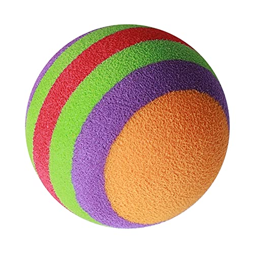 YILUFA Bola De Rayas De Golf Eva Bola De Bola De Bola De Bola Colorida Juguetes De Bola Interior Práctica para Perros De Mascota (Paquete De 50 Pcs 1),