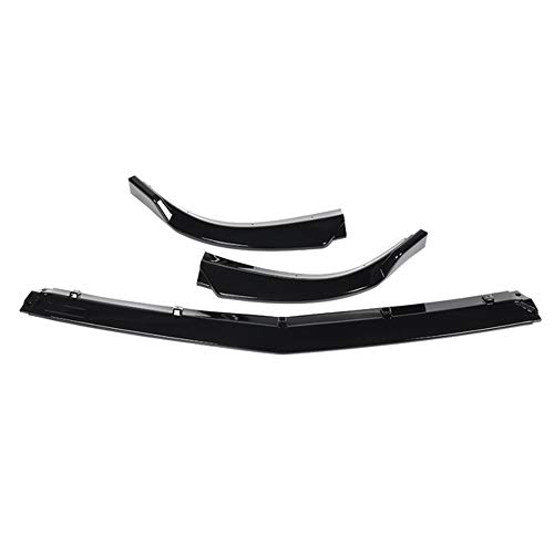 YJSZJY Labio del Divisor De Parachoques Delantero del Coche, 3 Unids W204 W204 Lip Spoiler para Mercedes para C Class W204 C180 C200 C220 C250 C300 2011-2014,Glossy Black