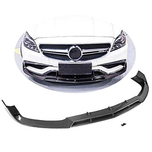 YMSHD Apto para Mercedes para Benz CLS Clase W218 Cls63 Amg S Sedan 2015-2018 Fibra de Carbono CF Labio Delantero mentón Parachoques Spoiler mentón Divisor