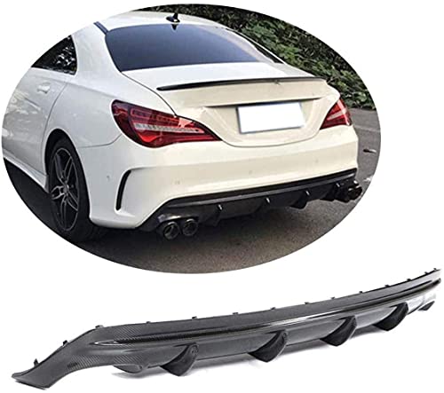 YMSHD Difusor Trasero Apto para Mercedes para Benz Cla Class W117 C117 Sport Cla45 Amg Sedan 2013-2016 Cla200 Cla250 Fibra de Carbono CF Kit de carrocería de alerón de Parachoques Inferior