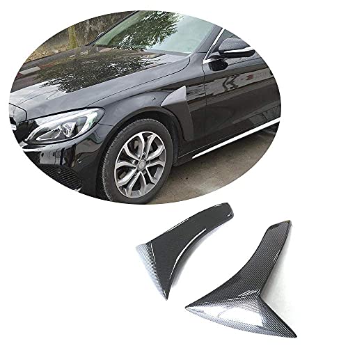 YMSHD La ventilación del Guardabarros Lateral se Adapta a Mercedes para Benz Clase C W205 C180 C200 C250 C300 C400 Sports Sedan 2015-2018 Cubierta de Pala de Entrada de Aire Frontal de Fibra