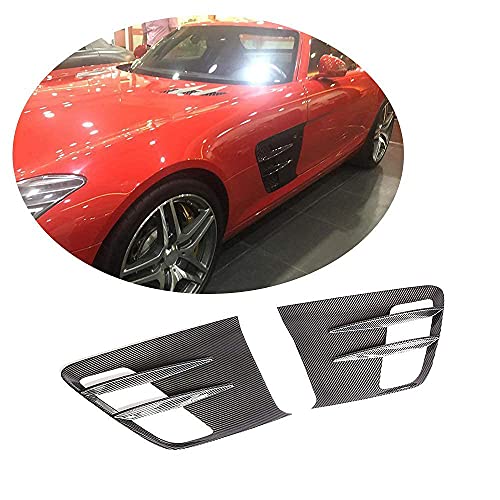 YMSHD la ventilación del Guardabarros Lateral se Adapta a Mercedes para Benz SLS Clase C197 R197 Amg 2 Puertas 2010-2013 Cubierta de Toma de Aire Frontal de Fibra de Carbono Puro CF