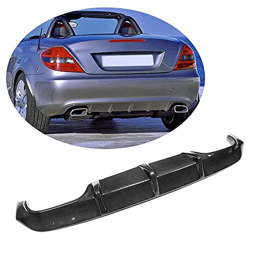 YMSHD Parachoques de Coche Mercedes para Benz SLK Class R171 Slk200 Slk280 Slk300 Slk350 Base Convertible 2004-2010 Kit de Cuerpo de alerón difusor de Parachoques Trasero de Fibra de ca