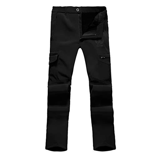 Ynport Crefreak Pantalón elástico con Forro Polar para Hombres Pantalones de Soldador a Prueba de Viento