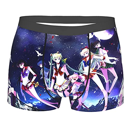 YTACHE Sailormoon Series Ss S Special Hombres Boxer Briefs Corto Bajo Desgaste Pantalones Deportes Planos De Fondo Grande Ropa Interior Para Regalos Juveniles