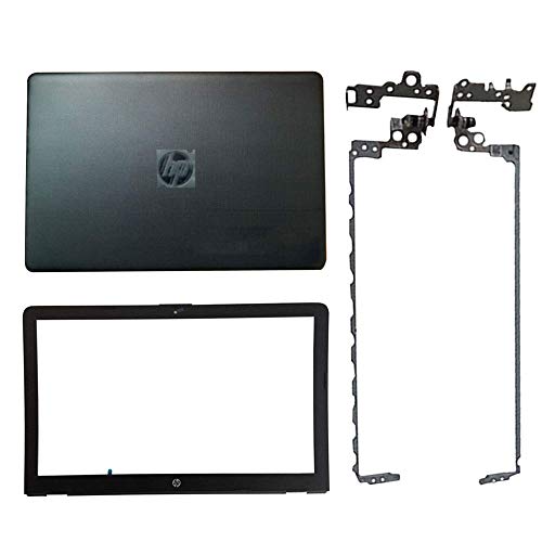 YUHUAI - Funda para portátil HP Pavilion 250 G6 255 G6 256 G6 258 G6 TPN-C129 TPN-C130 15-BS 15-BW de 15-BW con tapa superior negra + bisel frontal LCD + bisagras de pantalla LCD