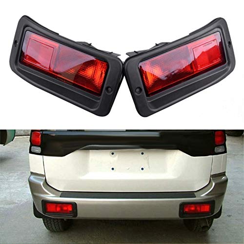 YZHUA 2 x Parachoques Trasero Reflector Light Tail Light Fit para Mitsubishi Pajero Montero Pajero Deporte 1999-2008 (Color : Black)