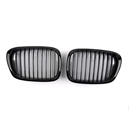 ZLNCJDM Grill Grille ABS, para 5 Series E39 2001 2002 2003 2004 Accesorios para automóviles Partes de automóviles Cerca Delantera,Gloss Black