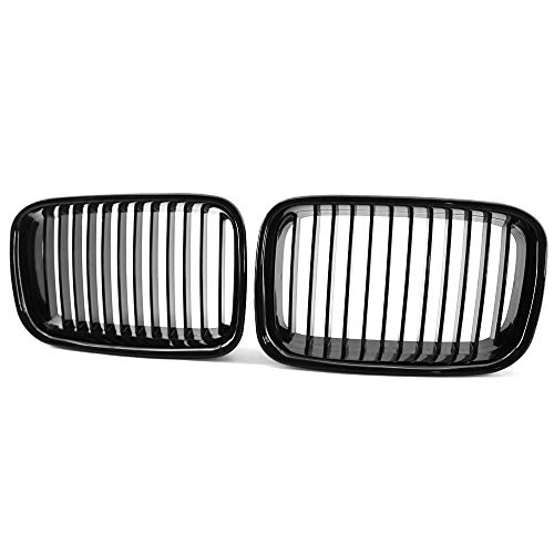 ZLNCJDM Parrillas de Carreras, para E36 325i 320i 318is 1992-96 Grille High Gloss Black Cool Bussiness Style Left and Dright Car Grill