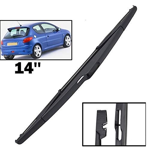 ZYDSD Limpiaparabrisas 14" Parabrisas Posterior lámina for el Peugeot 206 206+ 1998-2006 Parabrisas Parabrisas Ventana indiscreta