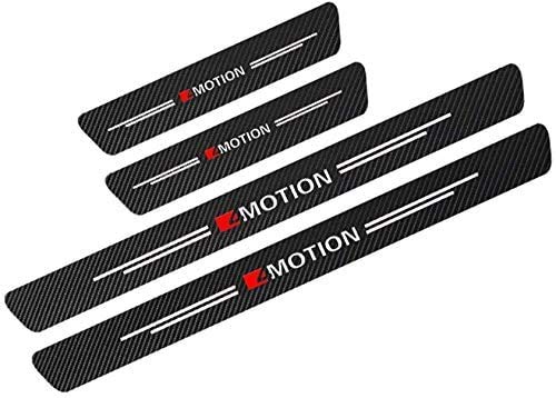 4 Pcs Coche Cuero de Fibra de Carbono Protector Umbral Puerta para VW Passat Scirocco Lavida Jetta CC EOS Touareg Tiguan, Antideslizante AntiarañAzos Sticker Accesorios De DecoracióN