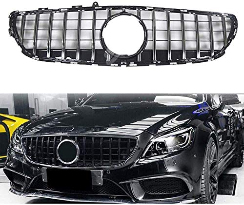 Aieryu Rejillas Frontales de Radiador del Coche para Benz CLS Klasse W218 Cls300 Cls320 Cls350 2015-2018, ABS Parachoques Delantero Malla de Panal Intake Parrilla Modificados Accesorios