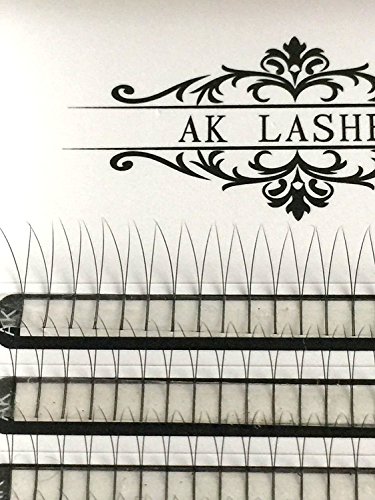 AK LASHES 2D 0.15 mm Volumen pestañas Pre hechas ventiladores Rusia Volumen Lashes Extensiones 8 mm Curl (15 mm Curl C)