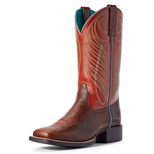 ARIAT Botas occidentales redondeadas con punta cuadrada ancha para mujer, marr�n (marrón, (Brown Patina)), 37 EU