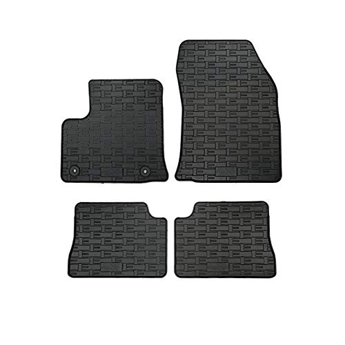 AUTOSTYLE CK ROP01 Alfombrillas de Goma Compatible con Peugeot e-208 / Opel e-Corsa F/Citroën DS3 Crossback Electric 2019- (4 Piezas + Sistema de fijación)