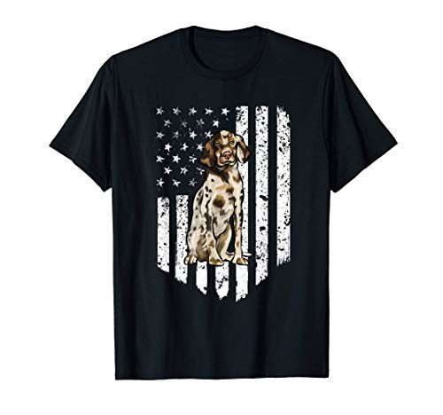 Bandiera Americana Blanco Setter Inglés Camiseta