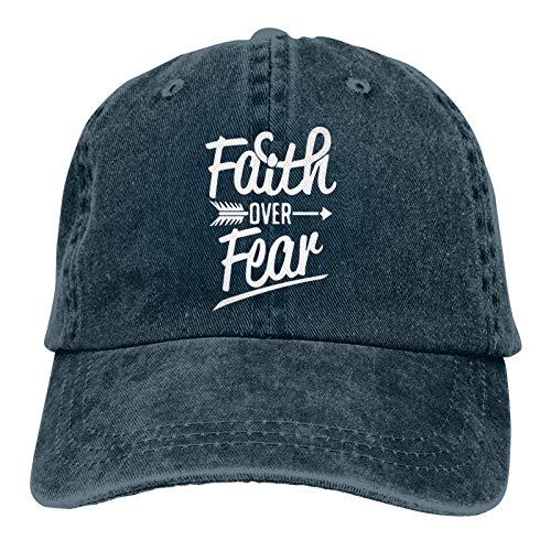 Baseball Hat Faith Over Fear Impresión Cómodo Papá Sombrero Protector Solar Personalizado Hombres Mujeres Clásica Gorra De Béisbol Ajustable Hiphop Deportes Al Aire Libre Gorra De